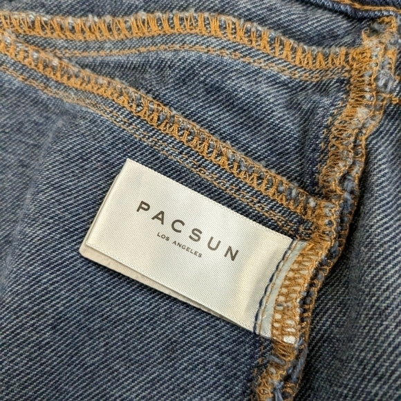 PAC Sun Pacific Sunwear Women's 27 Short Denim Button Down Mini Skirt Y2KCORE - Picture 10 of 13